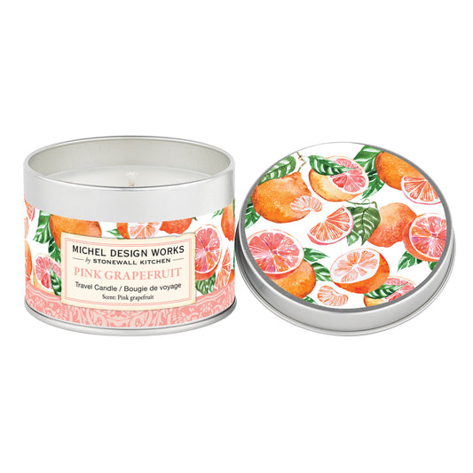Pink Grapefruit Travel Candle