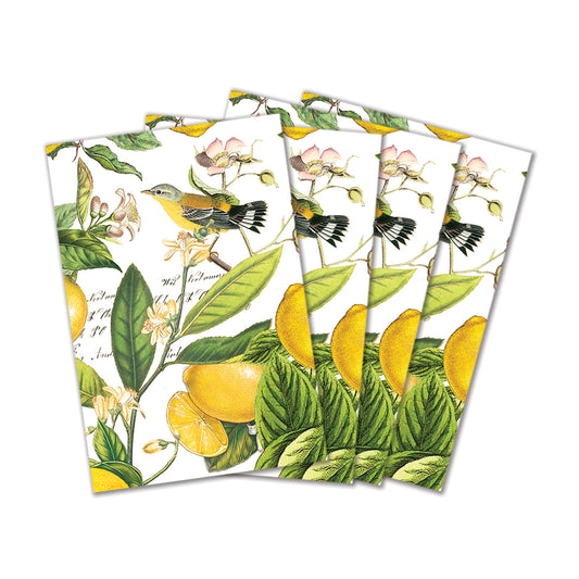 Lemon Basil Fabric Table Napkin Set of 4
